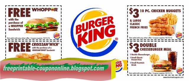 Hamburger coupons
