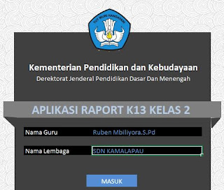 Download Aplikasi Raport K13 SD Edisi Revisi Terbaru