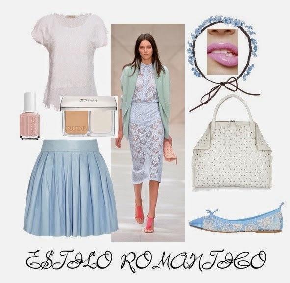 estilo, romántico, colores pastel, claros, azul bebé, flores