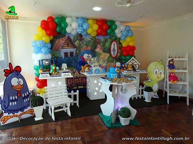 Mesa tema de aniversário Galinha Pintadinha - Provençal simples Mesa tema de aniversário Galinha Pintadinha - Provençal simples