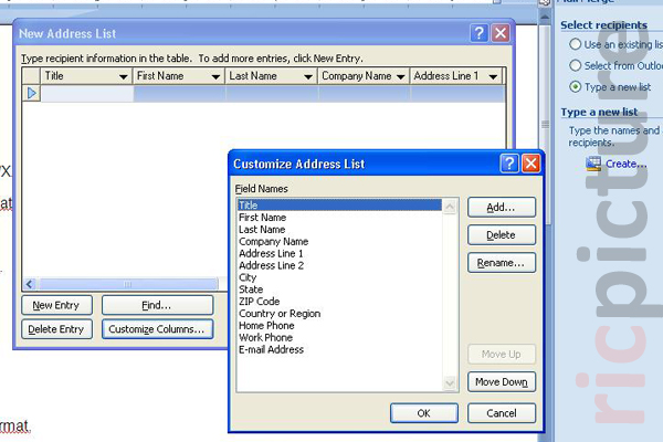 Recipients information is incorrect incomplete