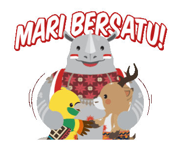 LINE Official Stickers - Asian Games: Indonesian Independence Day Example  with GIF Animation