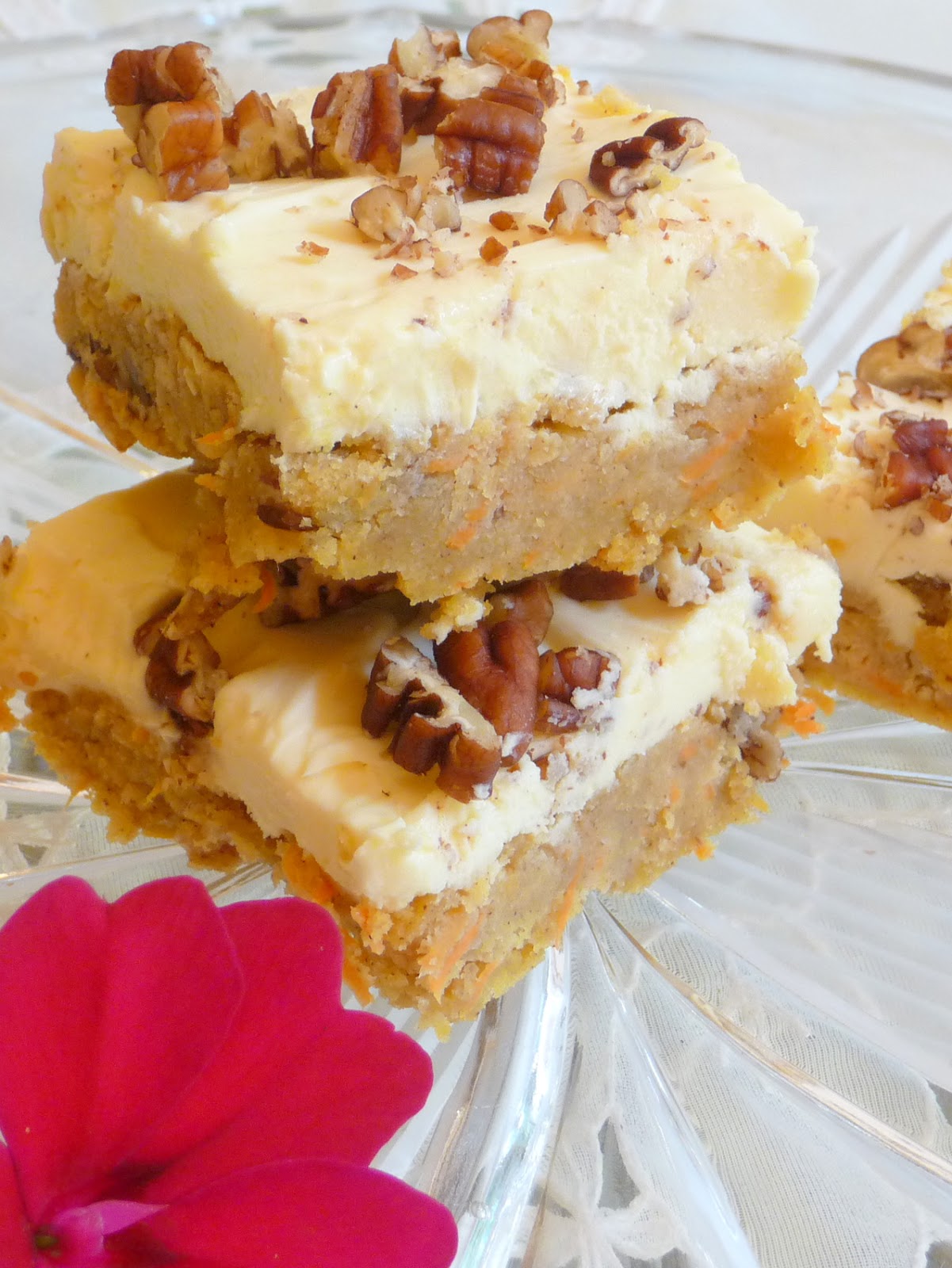 CARROT CAKE BLONDIES WITH CREAM CHEESE FROSTING