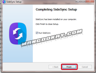 Instal Sidesynce selesai