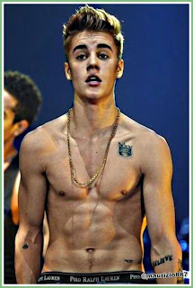 Justin Bieber shirtless tatoos