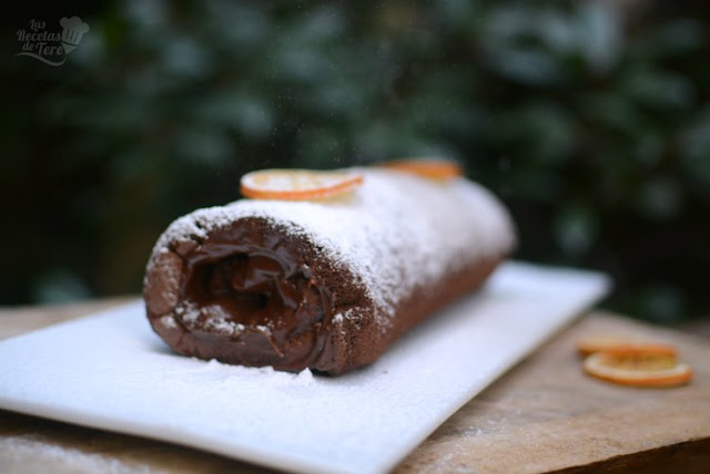 Brazo de gitano todo chocolate, postres fáciles