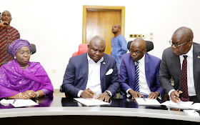 Photos:Gov. Ambode at signing of bond deal with issuing houses at Lagos House,Ikeja