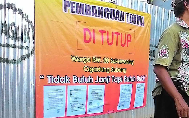 Warga Cigadung Hentikan Proyek Pembangunan Tokma Warga Cigadung Hentikan Proyek Pembangunan Tokma