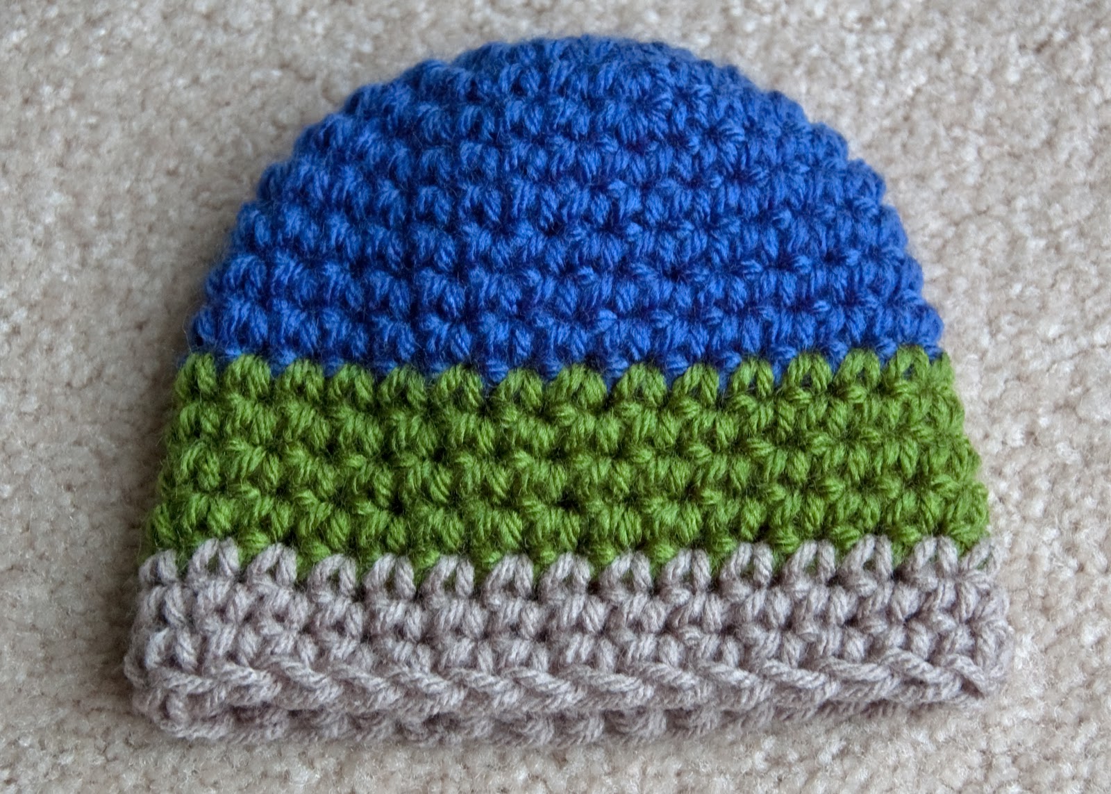 Crochet by Sheri Infant boy beanie