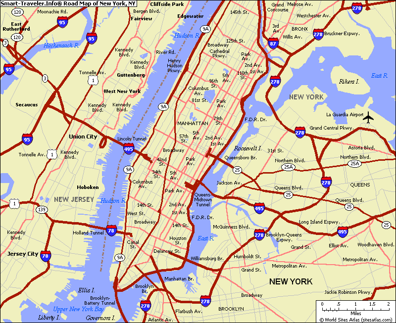 Printable Map Of New York Printable Map Of New York