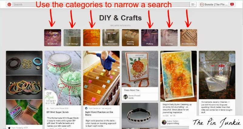 how to narrow Pinterest search