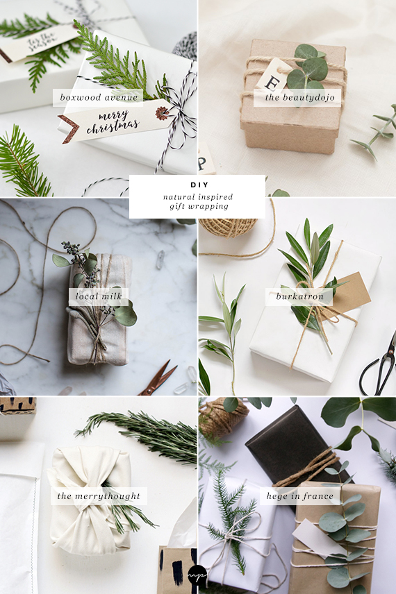 6 natural inspired gift wrapping ideas | My Paradissi