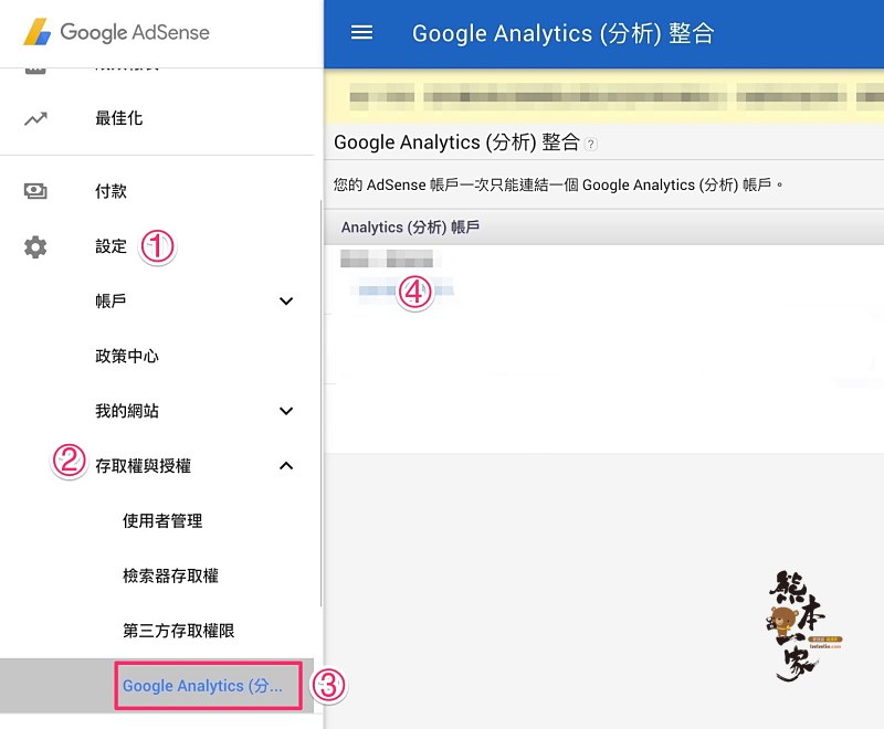 如何連結AdSense與 Analytics分析帳戶之圖文說明
