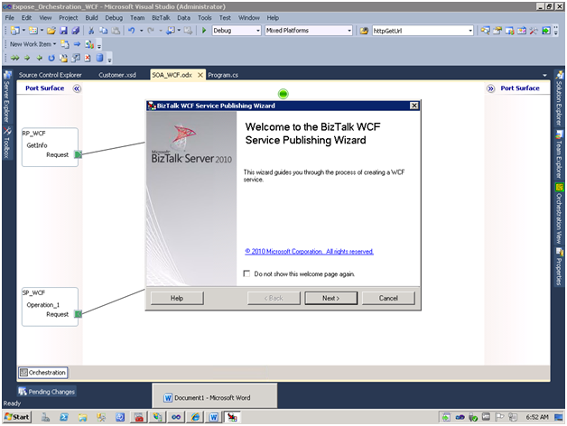 BizTalk Village: Exposing orchestration as WCF service biztalk example