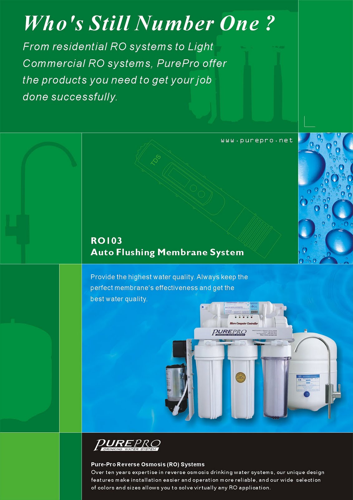PurePro® RO103  Reverse Osmosis Pure Water Filtration System