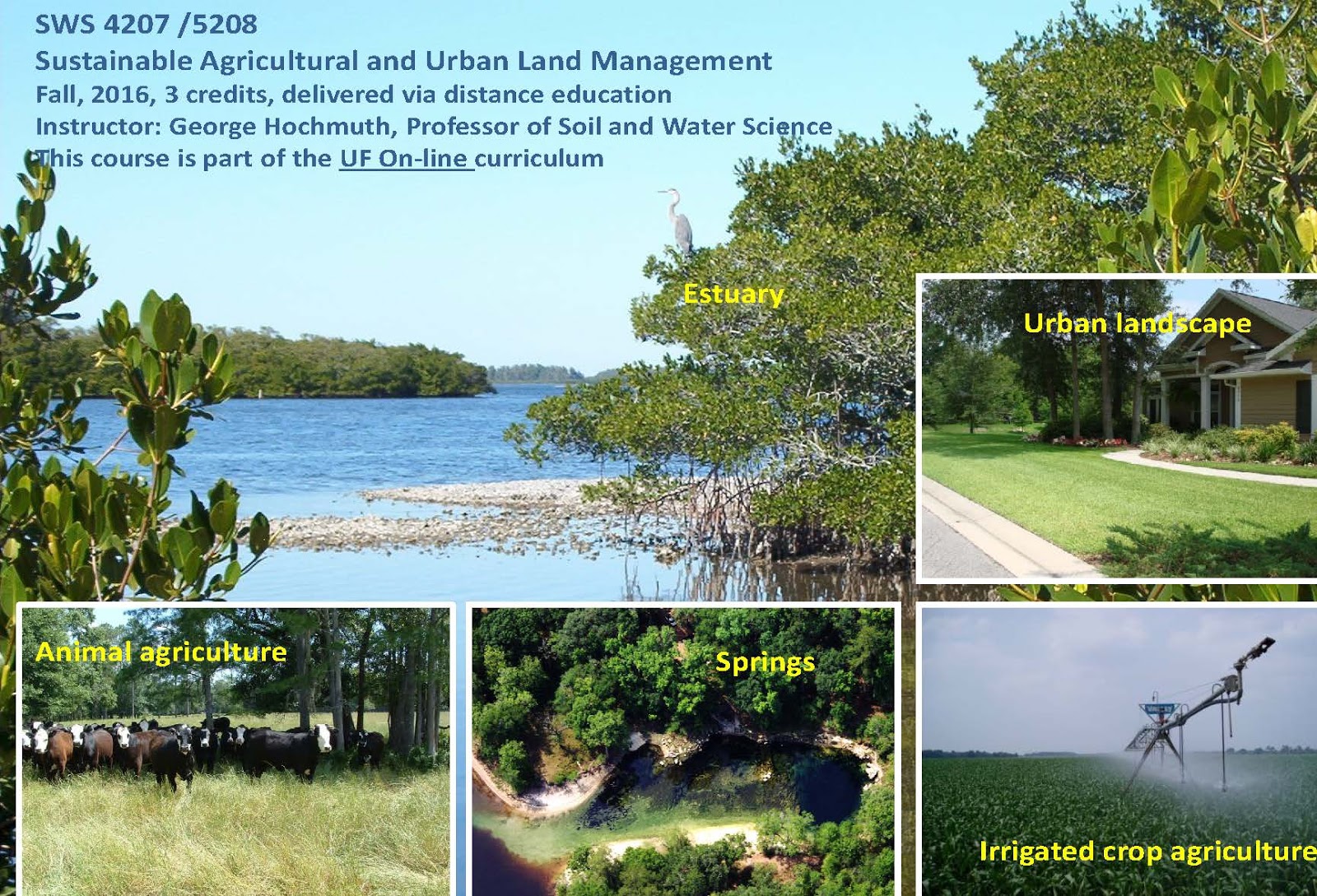 ABE Undergraduate News and Notes SWS 4207/SWS 5208 Sustainable Ag & Urban Land Management