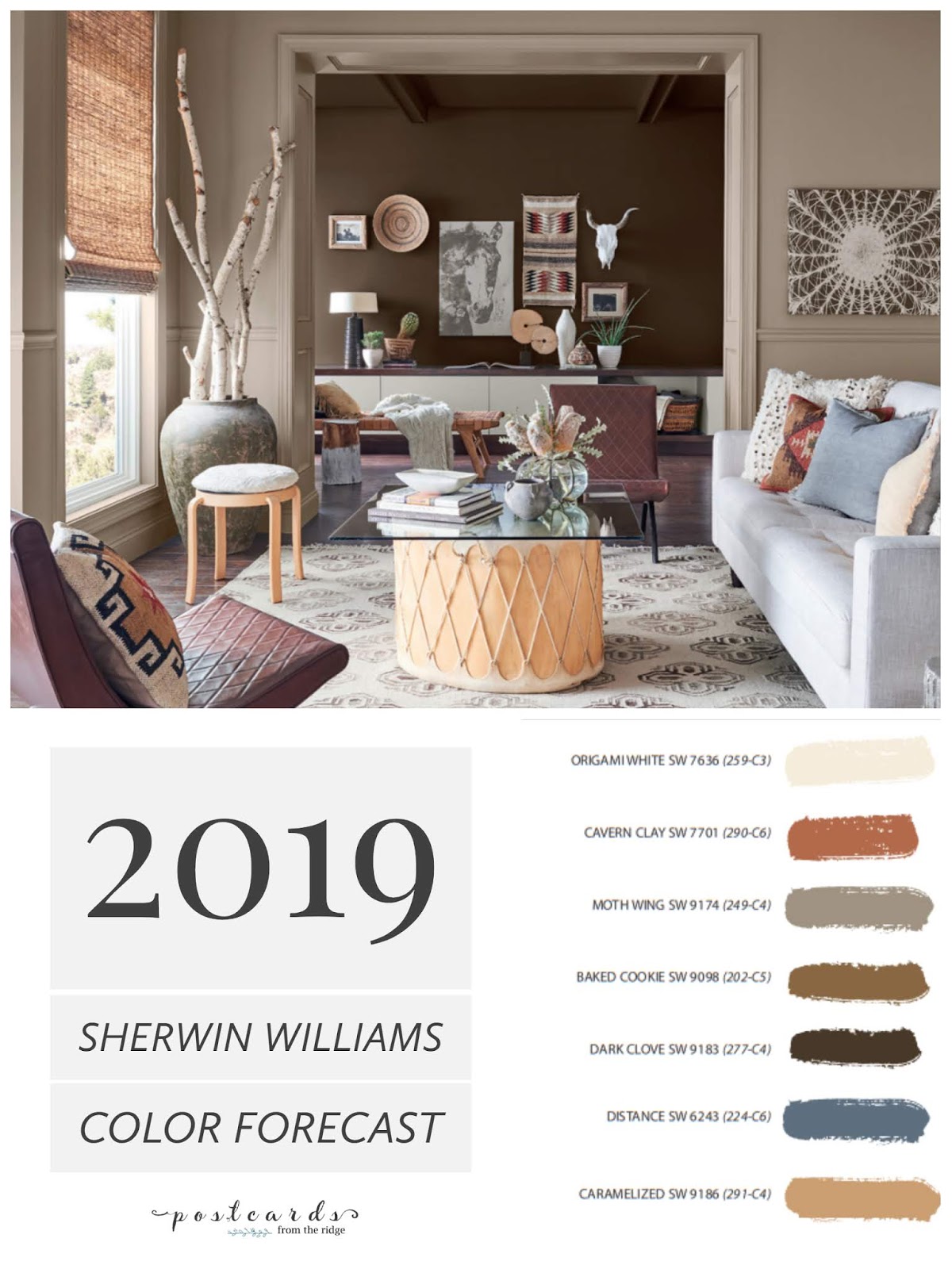 2019 Paint Color Forecast From Sherwin Williams Postcards
