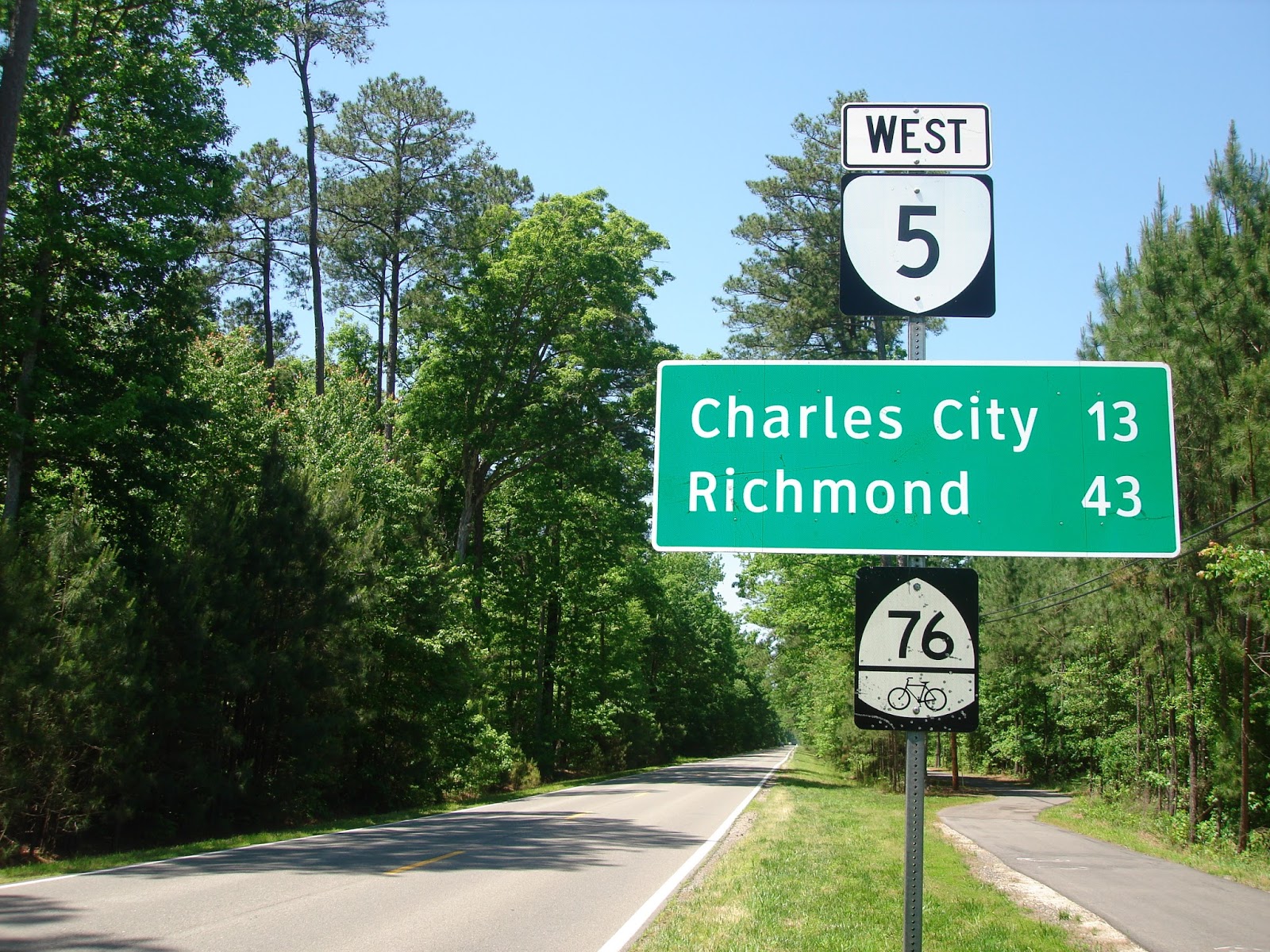 Luke's Signs Route 5 Charles City County, VA