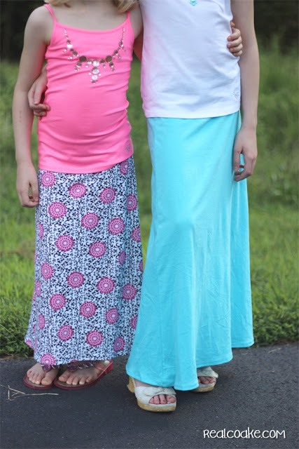 Maxi Skirt Pattern for Girls from realcoake.com