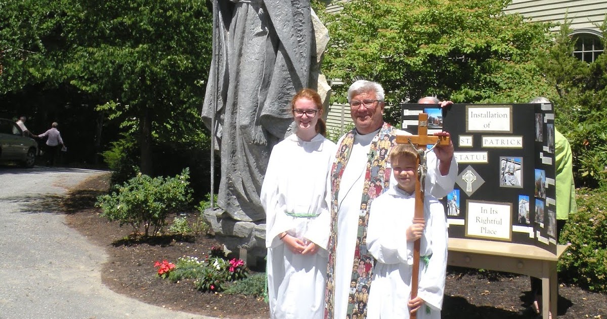 Saint Patrick Church statue dedication Newcastle Maine