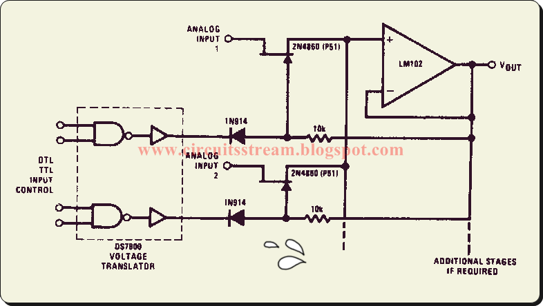 Simple Buffered Analog Switch Circuit Diagram | Electronic Circuit