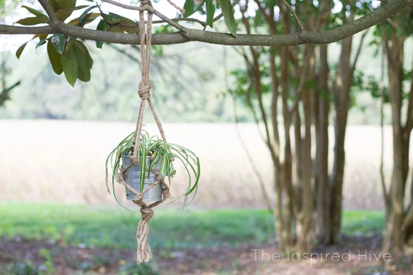 How to make a DIY jute rope macrame plant hanger. Perfect way to get the farmhouse look with macrame!