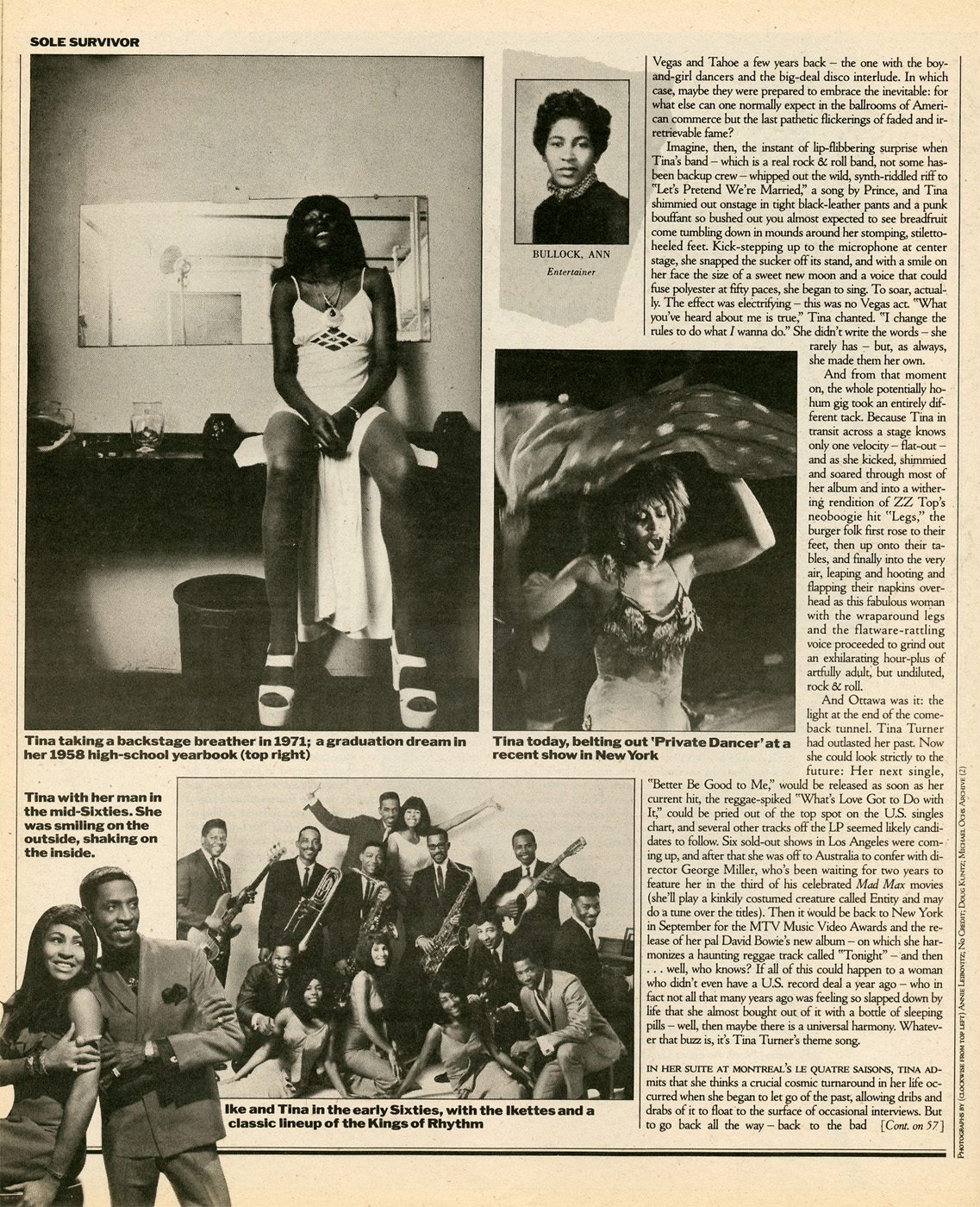 Top Of The Pop Culture 80s Tina Turner Rolling Stone 1984