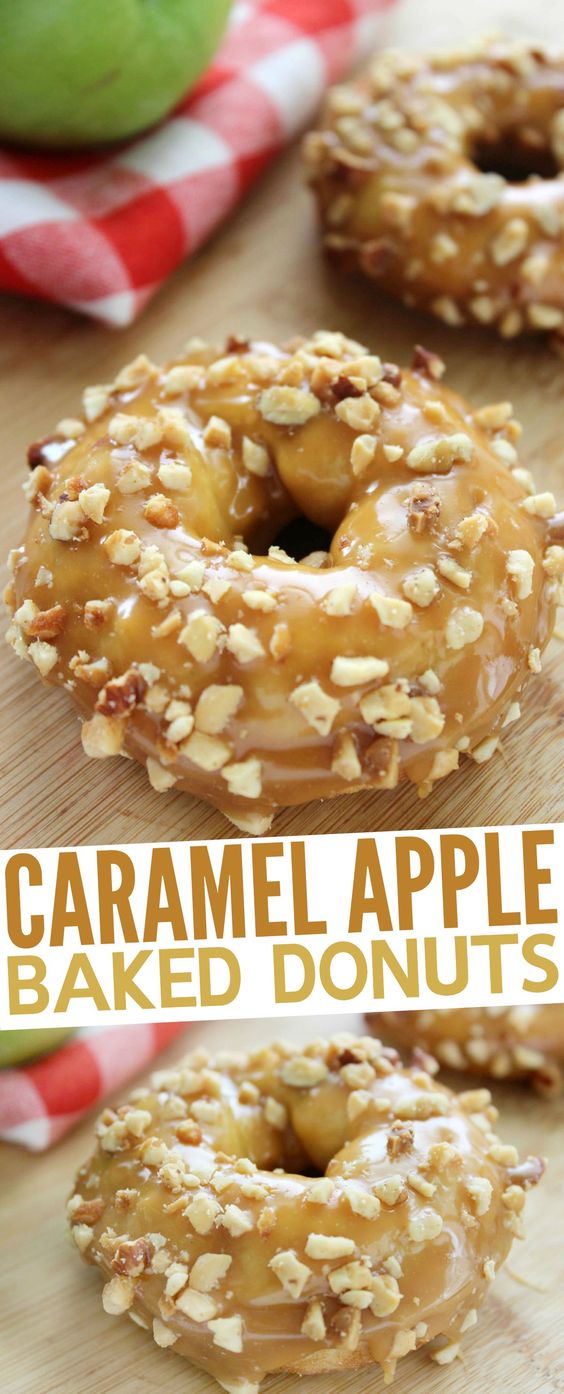 CARAMEL APPLE BAKED DONUTS