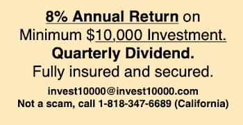 Insured and Secured 8% Annual return Investment opportunity