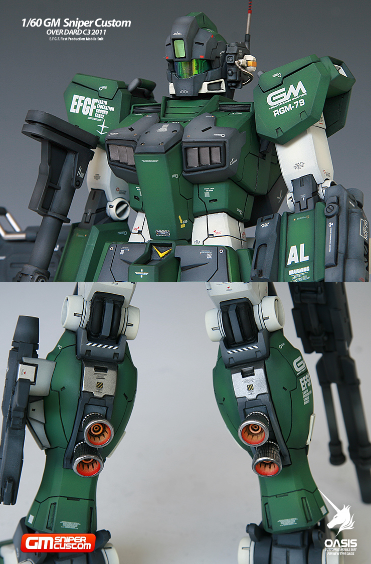 GUNDAM GUY: 1/60 GM Sniper Custom Over Dard C3 2011 - Painted Build
