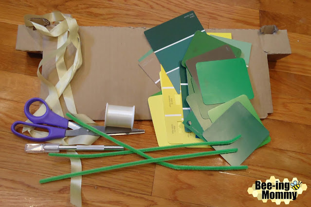 DIY paint chip baby mobiles for the nursery supplies