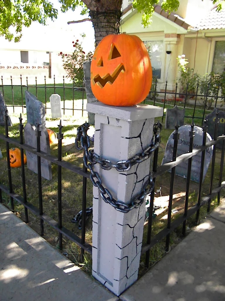 Candy Corn Creativity 2013 Halloween Cemetery Pillars