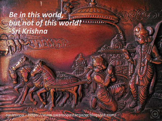 Krishna, Arjuna, mind, chaos, balance, Mahabharatha, Geetha