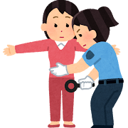 ボディチェックのイラスト(女性)