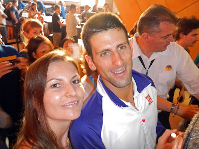Bernadett with Novak Djokovic