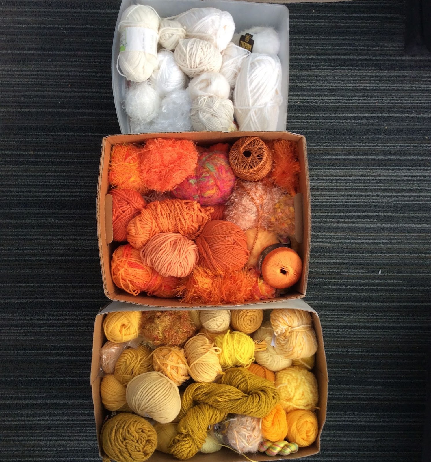 Sweater Surgery How to make yarn cone candy corn Halloween decorations