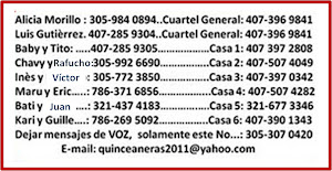 Telèfonos de contacto Orlando