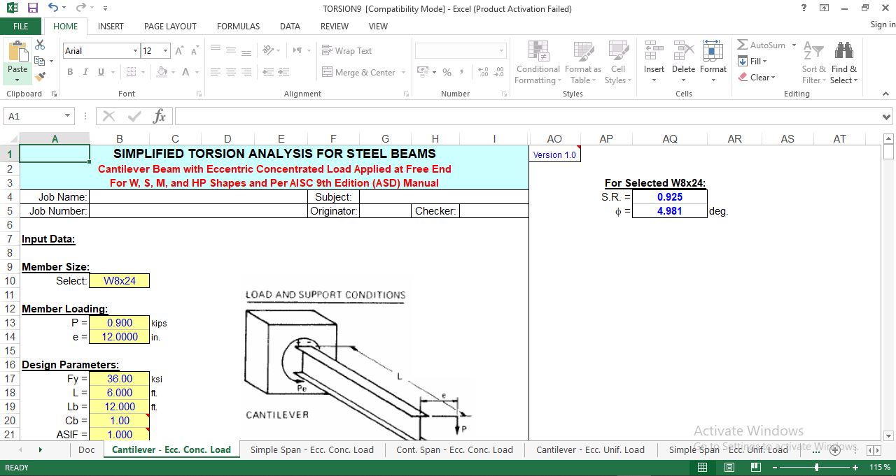 Simplified Torsion Analysis For Steel Beams