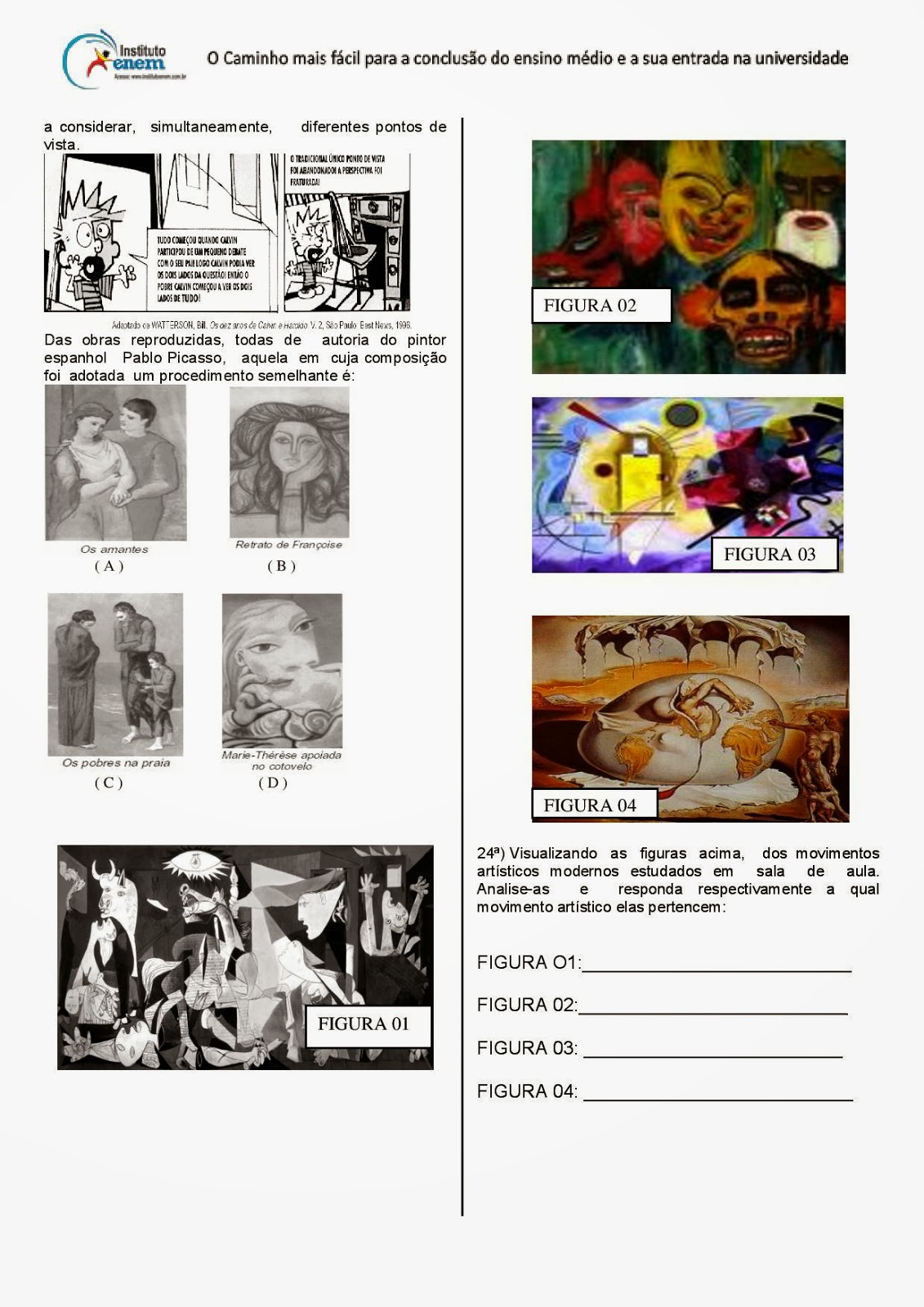 Atividades De Arte Sobre Teatro Com Gabarito 6 Ano