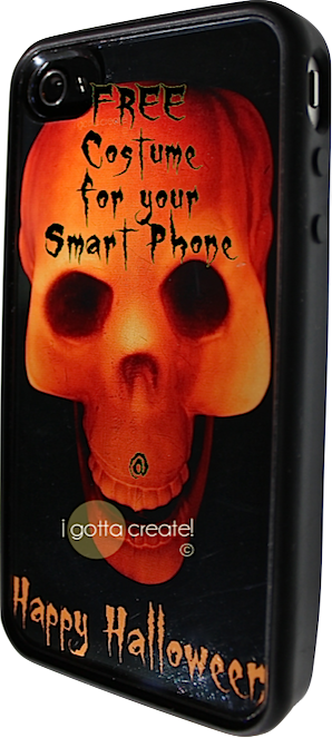 FREE smart phone clear case Halloween Printable. Sized for iPhone 4&5 and Samsung 3&4. | Download at I Gotta Create!