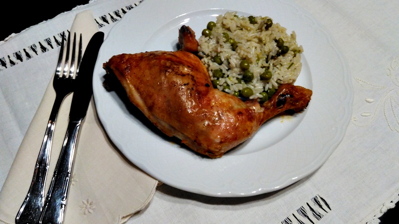 receita + arroz de ervilhas
