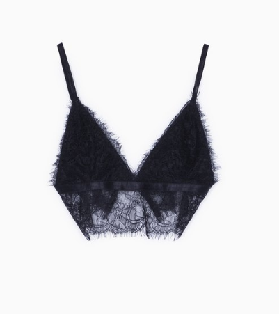 BRALETTE DE ENCAJE DESFLECADO DE STRADIVARIUS BRALETTE DE ENCAJE DESFLECADO DE STRADIVARIUS