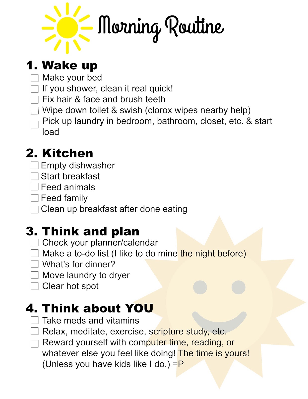 my flylady morning routine