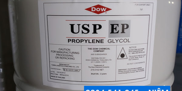 Dung môi dược Propylene Glycol USP