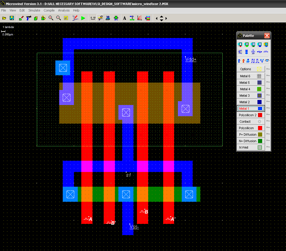 Xor gate using cmos