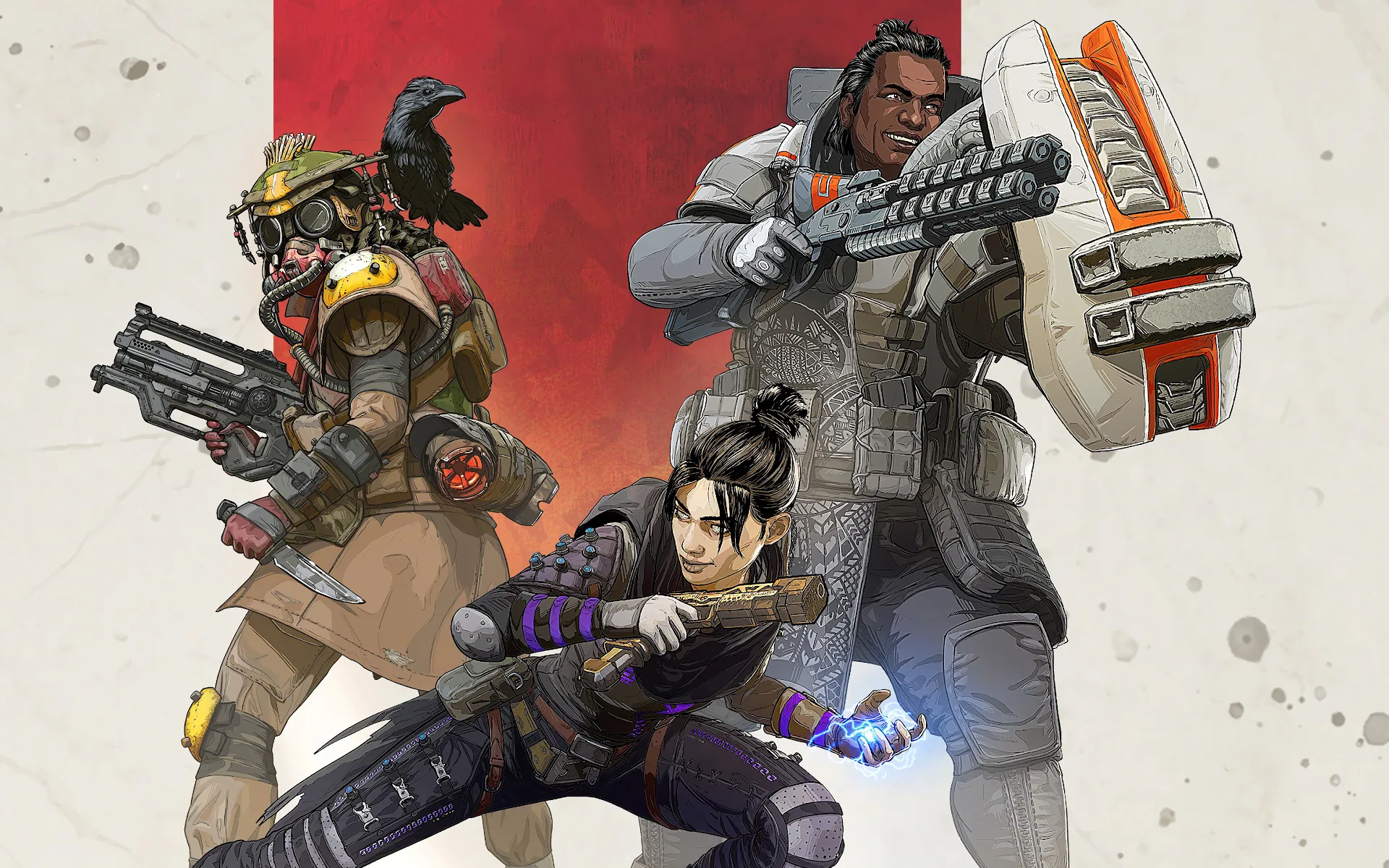 Collection#59 Apex Legends, Characters, Wraith, Gibraltar, Bloodhound 