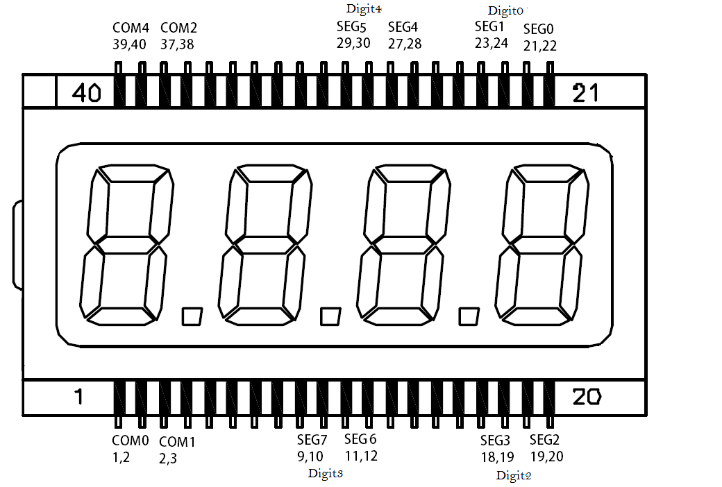 Embedded Engineering : PIC MCU LCD Driver 4 commmon 7 Segmented LCD ...