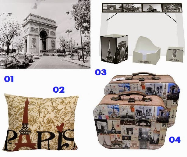itens de decoração inspirados na França/Paris