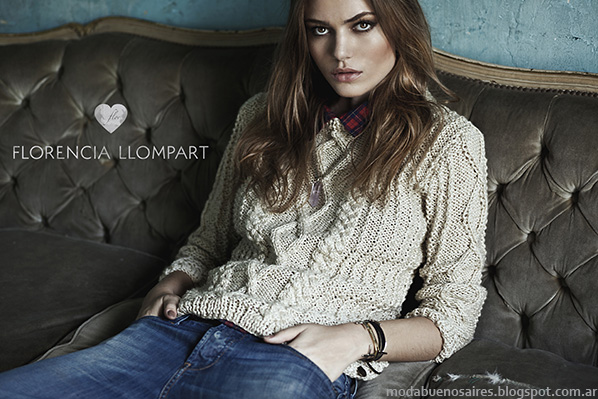 Moda otoño invierno 2014 Sweaters Tejidos Florencia Llompart.