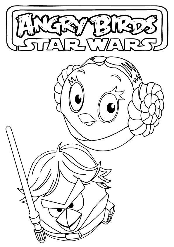 Star Wars Angry Birds Free Coloring Pages Star Wars Angry Birds Free Coloring Pages
